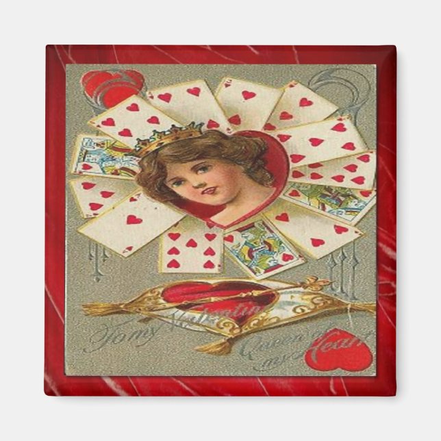 Aimant La Saint-Valentin Victorienne La Reine Des Coeurs (Devant)