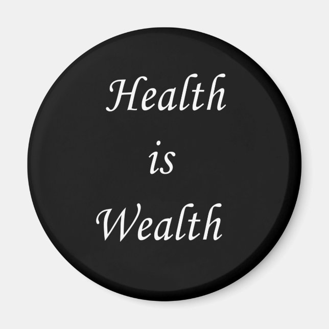 Aimant La santé, c'est la motivation de la richesse, c'es (Devant)