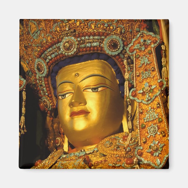 Aimant La statue dorée du Bouddha Jowo, le temple Jokhang (Devant)