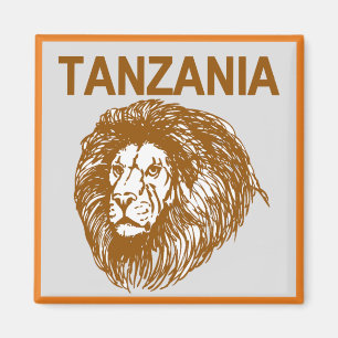 Aimant La Tanzanie avec l'aimant de lion