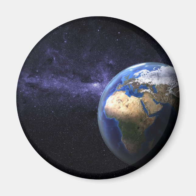 Aimant La Terre dans l'espace (Devant)
