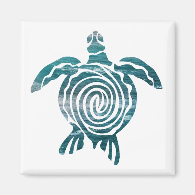 Aimant La Tortue Mer Sauve La Tortue (Devant)