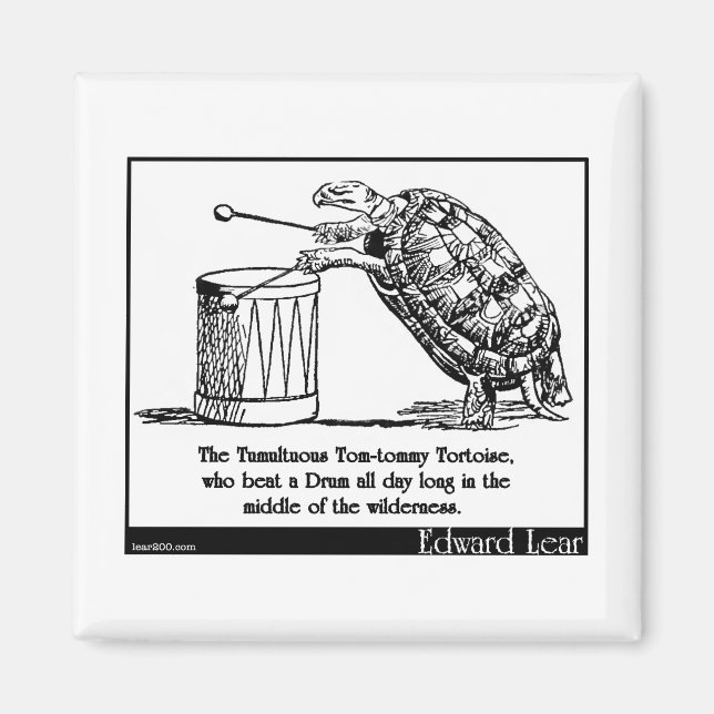 Aimant La tortue tumultueuse Tom-tommy (Devant)