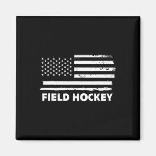 Aimant La vie de hockey sur gazon Drapeau américain Desig