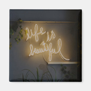 Aimant La vie est belle Néons lumineux