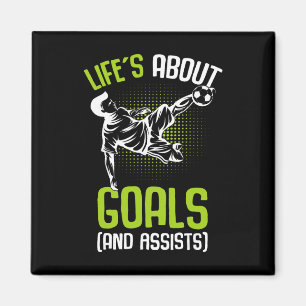 Aimant La vie est faite d'objectifs Joueur de football Ga