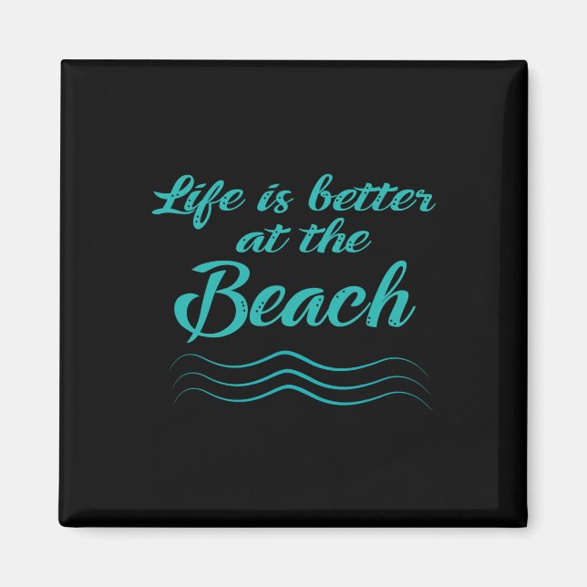 Aimant La Vie Est Meilleure À La Plage Surfer D'Été Homme (Devant)
