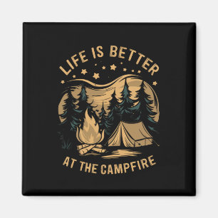 Aimant La vie est meilleure au camping-car Campfire Campi