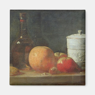 Aimant La vie toujours avec la bouteille de fruit et de