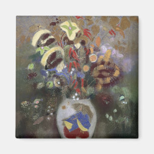 Aimant La vie toujours d'un vase de fleurs (en pastel sur