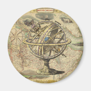 Aimant La vieille Amérique britannique Explorez la carte 