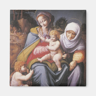 Aimant La Vierge et l'Enfant avec St Elizabeth