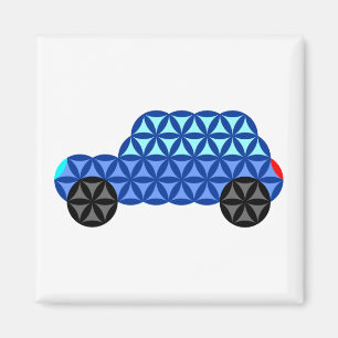 Aimant La Voiture De Vie - Formes Sacrées B1, Bleu.