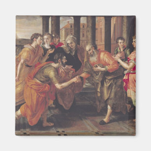 Aimant Laban présentant Eliezer à son père, 1562
