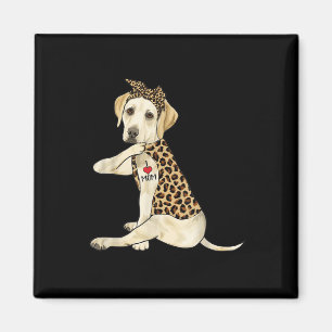 Aimant Labrador Lover Tee I Love Maman Tattoo Leopard Mot