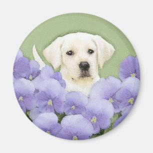 Aimant Labrador Retriever Puppy Painting Original Chien A