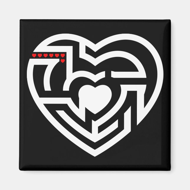 Aimant labyrinthe d'amour (Devant)