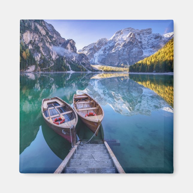Aimant Lac Braies | Alpes Dolomites, Italie (Devant)