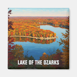 Aimant Lac d'automne des Ozarks Missouri Voyage