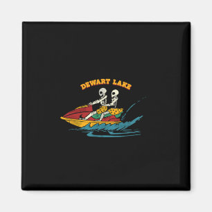 Aimant Lac Dewart Indiana Squelette Drôle Moto Jet Rétro