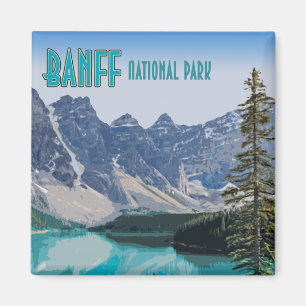 Aimant Lac Moraine Parc national Banff Canada Vintage