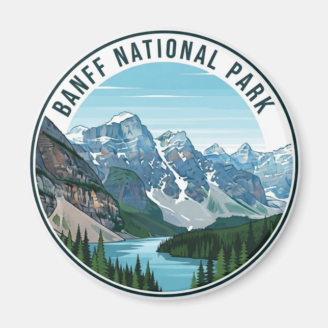 Aimant Lac Moraine - Parc national Banff Canada Voyage au (Devant)