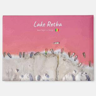 Aimant Lac Retba, Sénégal - Bateaux du lac rose