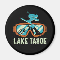 Lac Tahoe California Retro Ski Snowboard