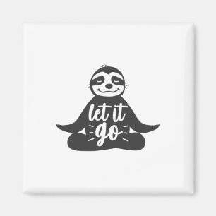 Aimant Lâchez prise Cadeau de yoga de paresseux yogi
