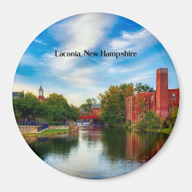 Aimant Laconia, New Hampshire, paysage pittoresque (Devant)