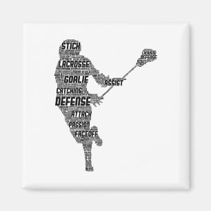 Aimant Lacrosse Joueur Jeunes Enfants Hommes Garçons