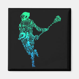 Aimant Lacrosse Player Youth Men Boys Kids 