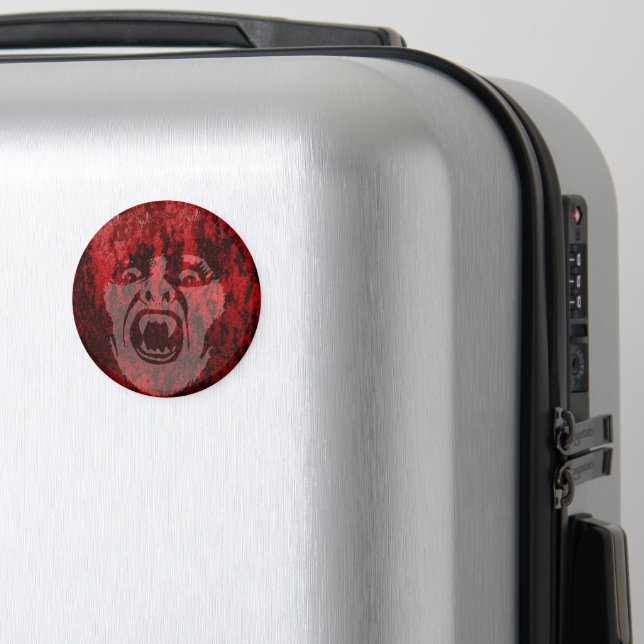 Aimant Lady du vampire effrayant dans l'aimant rond du sa (In Situ (Bagages))