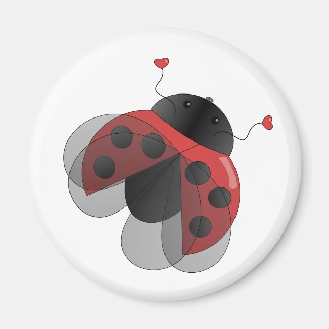Aimant Ladybug avec les ailes d'opéra (Devant)