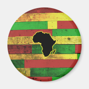 Aimant L'Afrique sur les planches en bois