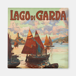 Aimant Lago di Garda, Lac de Garde, Italie Vintage voyage