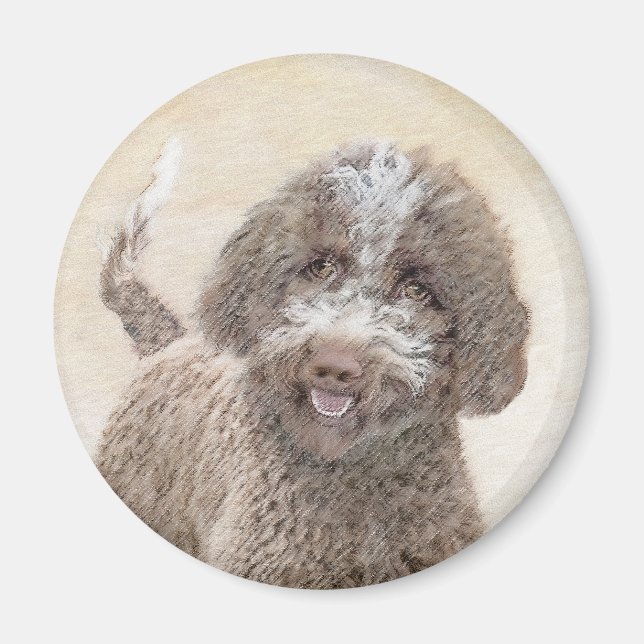 Aimant Lagotto Romagnolo Peinture - Cute Original Chien A (Devant)