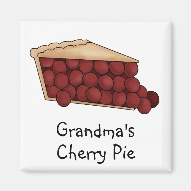 Aimant L'aimant à tarte cerise de grand-mère (Devant)