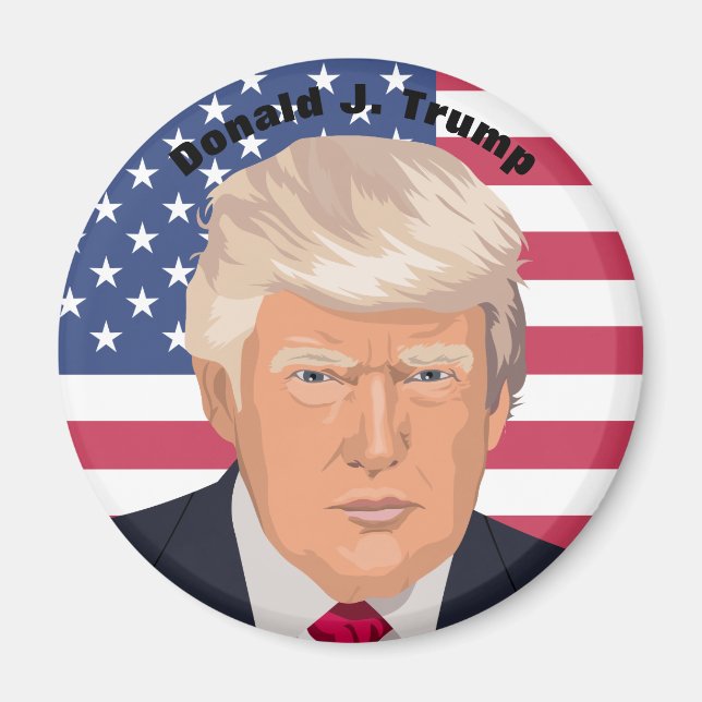 Aimant L'aimant commémoratif du président Donald J. Trump (Devant)