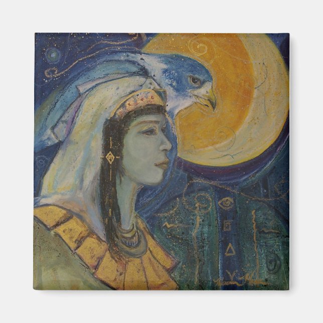 Aimant L'aimant de déesse de la lune de Falcoln égyptienn (Devant)