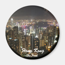 L'aimant de paysage nocturne de Hong Kong