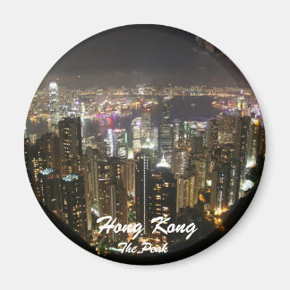 Aimant L'aimant de paysage nocturne de Hong Kong