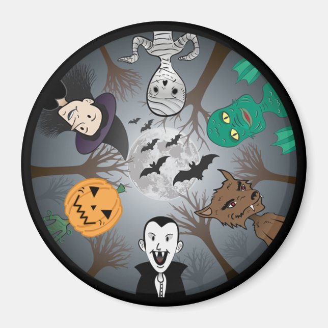 Aimant L'aimant du monstre d'Halloween (Devant)