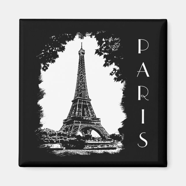 Aimant L'aimant Illustration Tour Eiffel Paris (Devant)