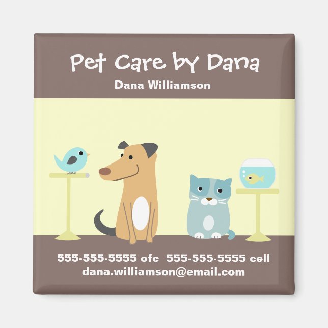 Aimant L'aimant promotionnel de Pet Sitter (Devant)