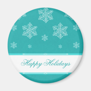 Aimant Laisser passer des vacances de neige Magnet, Turqu