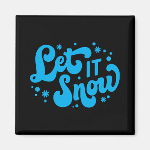 Aimant Laisser tomber la neige T Shirt de design d'hiver