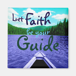 Aimant Laissez Faith être votre canot guide sur le lac