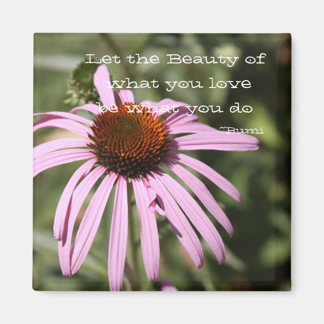 Aimant Laissez la beauté de ce que vous aimez (Devant)