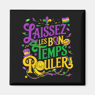 Aimant Laissez Les Bon Temps Rouler Mardi Gras Beads Fleu